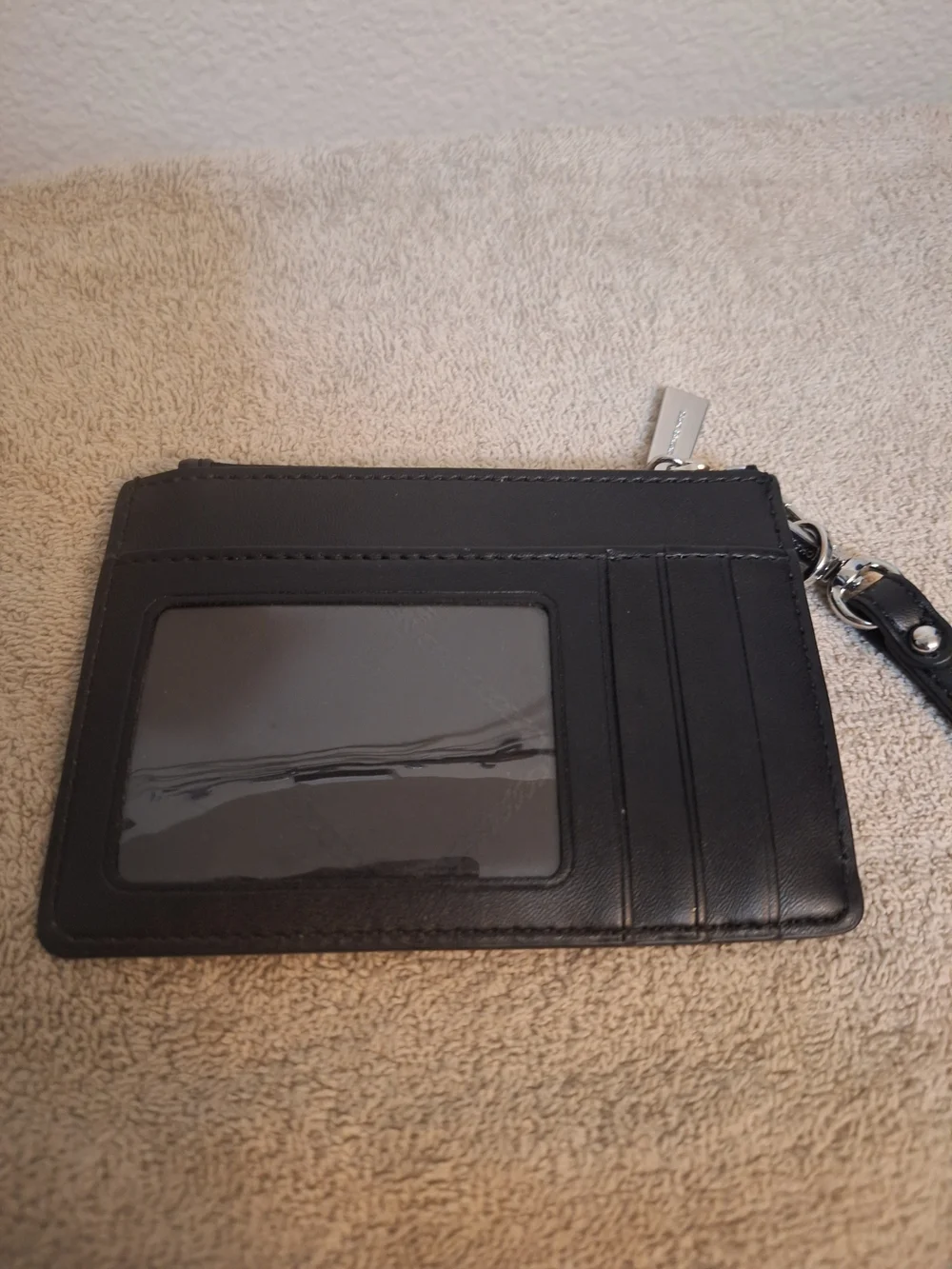 Michael Kors Black & White Zebra Print Wristlet Clutch Card Holder